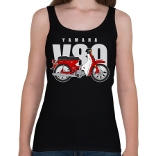 PRINTFASHION Yamaha V80 - Női atléta - Fekete női trikó