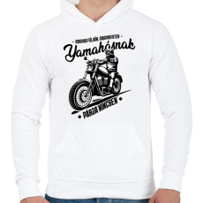 PRINTFASHION Yamahásnak párja nincsen - Férfi kapucnis pulóver - Fehér