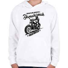 PRINTFASHION Yamahásnak párja nincsen - Gyerek kapucnis pulóver - Fehér gyerek pulóver, kardigán