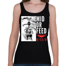 PRINTFASHION Yasuo - MID OR FEED - Női atléta - Fekete női trikó