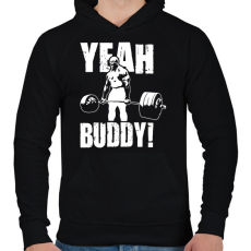 PRINTFASHION Yeah buddy! - Férfi kapucnis pulóver - Fekete