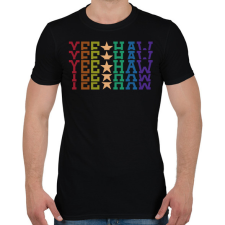 PRINTFASHION Yeehaw - Vadnyugat - Férfi póló - Fekete férfi póló