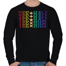 PRINTFASHION Yeehaw - Vadnyugat - Férfi pulóver - Fekete férfi pulóver, kardigán