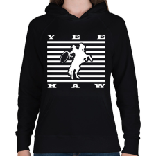 PRINTFASHION Yeehaw - Western - Női kapucnis pulóver - Fekete női pulóver, kardigán
