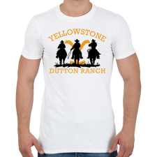 PRINTFASHION Yellowstone Dutton Ranch - Férfi póló - Fehér férfi póló