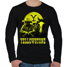 PRINTFASHION yellowstone - Férfi hosszú ujjú póló - Fekete