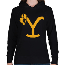 PRINTFASHION Yellowstone kalap - Női kapucnis pulóver - Fekete női pulóver, kardigán
