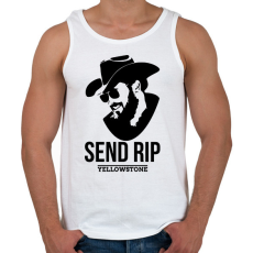 PRINTFASHION Yellowstone RIP - Férfi atléta - Fehér