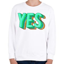 PRINTFASHION YES! - Gyerek pulóver - Fehér gyerek pulóver, kardigán