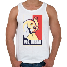 PRINTFASHION Yes vegan - vegán vagyok - Férfi atléta - Fehér atléta, trikó