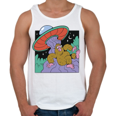 PRINTFASHION Yeti és az Ufo - Férfi atléta - Fehér