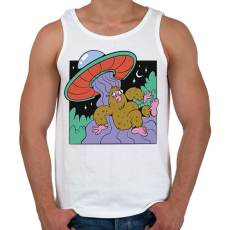 PRINTFASHION Yeti és az Ufo - Férfi atléta - Fehér