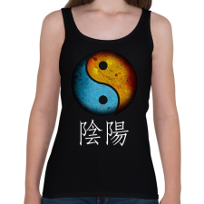 PRINTFASHION Yin és Yang - Női atléta - Fekete női trikó