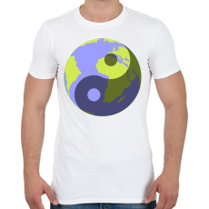 PRINTFASHION Yin-Yang bolygó - Férfi póló - Fehér