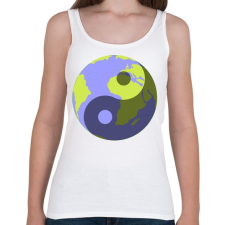 PRINTFASHION Yin-Yang bolygó - Női atléta - Fehér női trikó