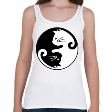 PRINTFASHION yin yang cicák - Női atléta - Fehér női trikó
