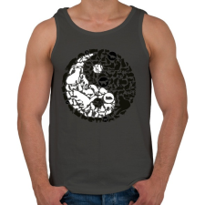 PRINTFASHION YinYang macskák - Férfi atléta - Sötétszürke atléta, trikó