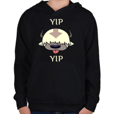 PRINTFASHION Yip yip Appa - Gyerek kapucnis pulóver - Fekete gyerek pulóver, kardigán