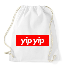 PRINTFASHION Yip yip - Sportzsák, Tornazsák - Fehér tornazsák