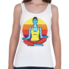 PRINTFASHION Yoga Girl - jógás lány - Női atléta - Fehér női trikó