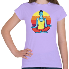 PRINTFASHION Yoga Girl - jógás lány - Női póló - Viola női póló