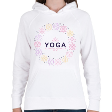 PRINTFASHION Yoga - Női kapucnis pulóver - Fehér női pulóver, kardigán