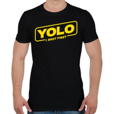 PRINTFASHION Yolo - Férfi póló - Fekete férfi póló