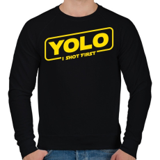 PRINTFASHION Yolo - Férfi pulóver - Fekete