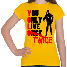 PRINTFASHION YOLO - Női póló - Sárga női póló