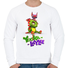 PRINTFASHION Yooka Laylee - Férfi pulóver - Fehér