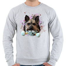 PRINTFASHION yorkie2 - Férfi pulóver - Sport szürke férfi pulóver, kardigán