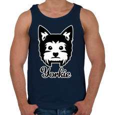 PRINTFASHION Yorkie - Férfi atléta - Sötétkék