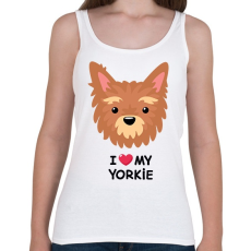 PRINTFASHION Yorkie love - Női atléta - Fehér