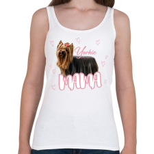 PRINTFASHION Yorkie Mama - Női atléta - Fehér női trikó