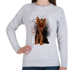 PRINTFASHION yorkie - Női pulóver - Sport szürke női pulóver, kardigán