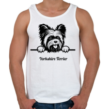 PRINTFASHION Yorkshire Terrier - Férfi atléta - Fehér atléta, trikó