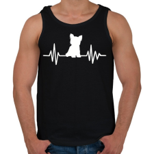 PRINTFASHION Yorkshire terrier - Férfi atléta - Fekete atléta, trikó