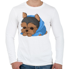 PRINTFASHION Yorkshire terrier - Férfi hosszú ujjú póló - Fehér férfi póló