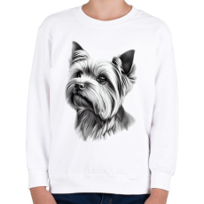 PRINTFASHION Yorkshire terrier kutya  - Gyerek pulóver - Fehér