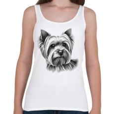 PRINTFASHION Yorkshire terrier kutya  - Női atléta - Fehér