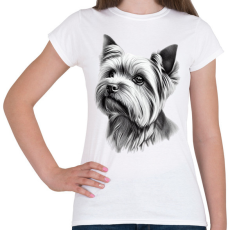 PRINTFASHION Yorkshire terrier kutya  - Női póló - Fehér
