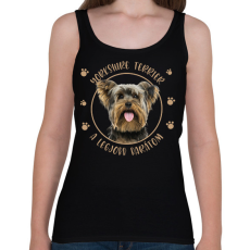 PRINTFASHION Yorkshire terrier - Legjobb barát - Női atléta - Fekete