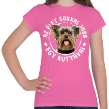 PRINTFASHION Yorkshire terrier - Női póló - Rózsaszín női póló