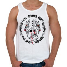 PRINTFASHION You always hurt The One you love - Férfi atléta - Fehér