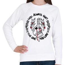 PRINTFASHION You always hurt The One you love - Női pulóver - Fehér