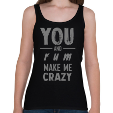 PRINTFASHION You and rum - Női atléta - Fekete