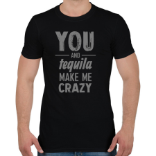 PRINTFASHION You and tequila - Férfi póló - Fekete férfi póló