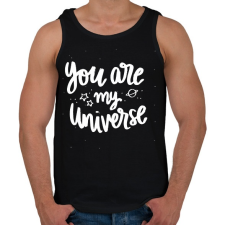 PRINTFASHION You are my Universe - Férfi atléta - Fekete atléta, trikó
