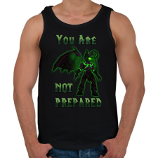 PRINTFASHION You Are Not Prepared - Férfi atléta - Fekete atléta, trikó
