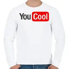 PRINTFASHION you cool - Férfi pulóver - Fehér férfi pulóver, kardigán